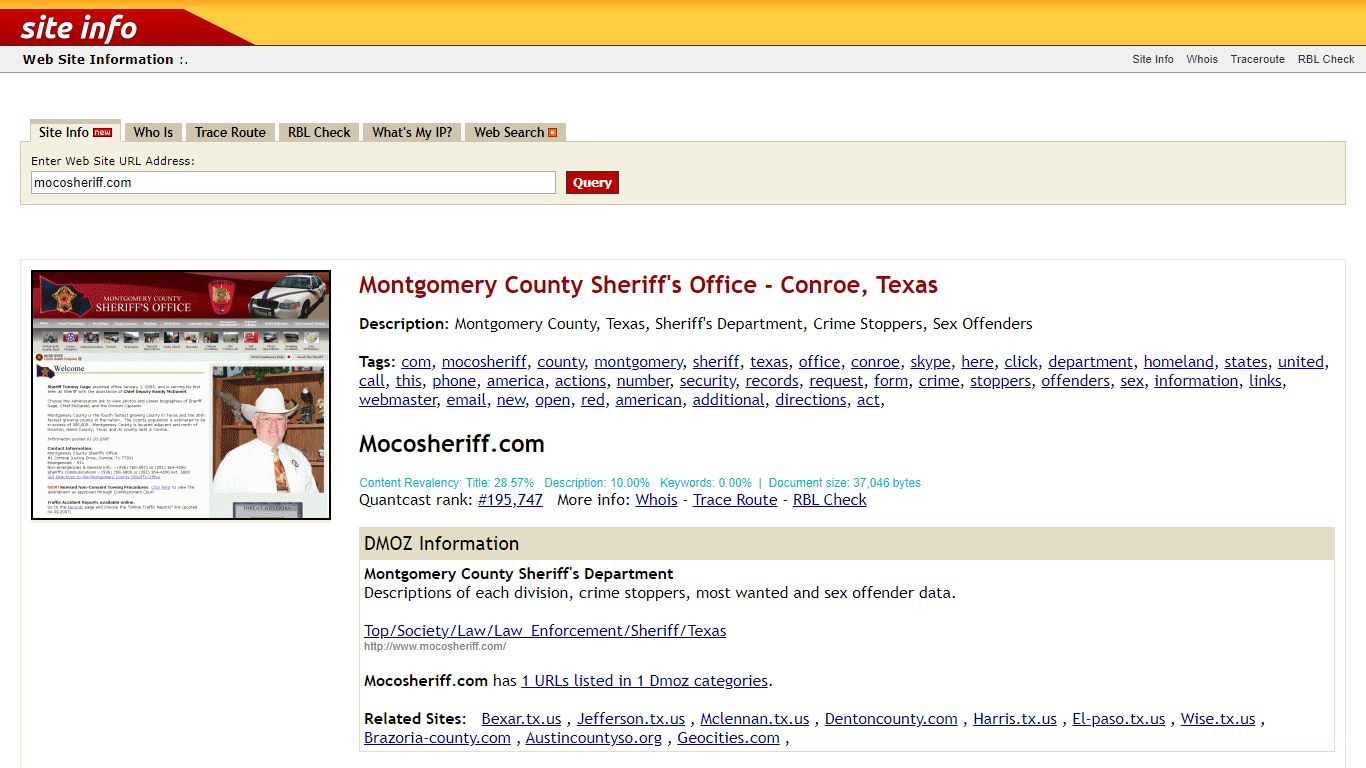 Mocosheriff.com: Montgomery County Sheriff's Office - Conroe, Texas
